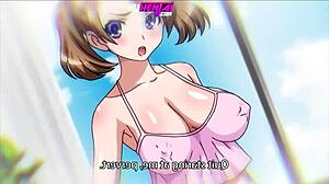 Teen stepsister glory hole threesome in hentai