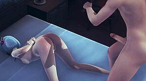 re zero hentai with rem in intense japanese anime banging