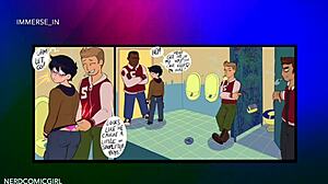 Young crossdresser explores virgin ass with big toy outdoors