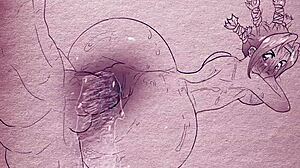 Menchi gets fucked in hentai anime porn!