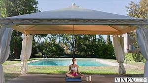 Insatiable bombshells kelly and stefany share a cock in vixen, swapping cum while bent over in doggystyle