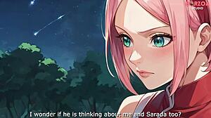 Sakura Haruno and Boruto get wild in this 3D hentai movie scene