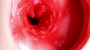 this beautiful pussy is pulsating and squeezing my cock camera inside the hole