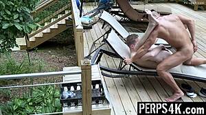 that boy getting punished with cum in his ass by the gay officer at work