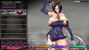 Karryn in prison on day 20 in a hentai game