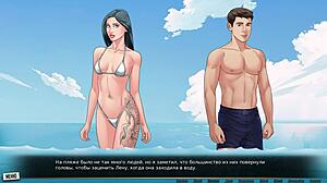 Girlfriend slut licks and fingers on beach