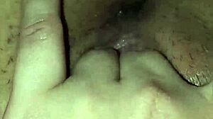 My pussy gets creamy as I experience an incredible orgasm in vertical video