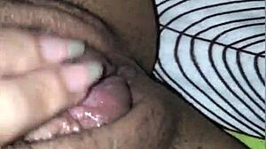 My pussy gets creamy as I experience an incredible orgasm in vertical video