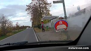 I watched a young guy visit his granny, and things got wild with a group blowjob in the car. It was unexpected!