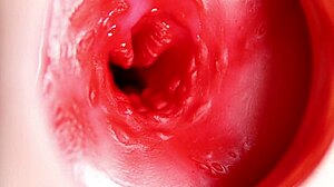 this beautiful pussy is pulsating and squeezing my cock camera inside the hole