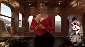 the office 1 - sexy secretary with huge boobs playful fox