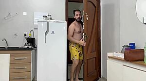 Young Guy Convinces Blonde Milf Maid To Give Pussy For Creampie