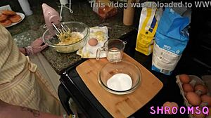 teen stepsis begs stepbro for cum icing