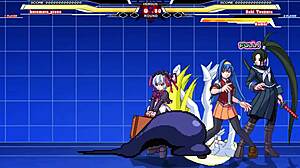 Kuromaru Vs Arcana Heart! Cumshot Battle?