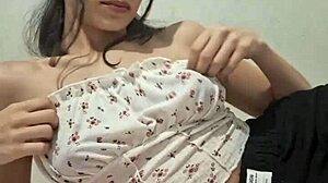 Latina Espuleta Maia in Lingerie Does Guided Handjob Foot Play with Dirty Talk Solo.