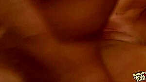 after taking a hard cock in her ass, cum covers her face