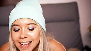 Cute Blonde Teases Sugar Daddy During Steamy Video Call