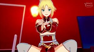 in fate apocrypha, mordred pedragon masturbates you and allows you to cum inside