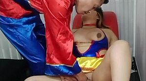 In the homemade hentai scene, a skinny latina teen with big cock gets rough blowjob and squirts hard.