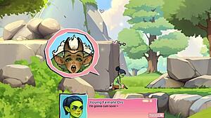 she says, 'this horny young orc is face-sitting the lucky boy in the game!'