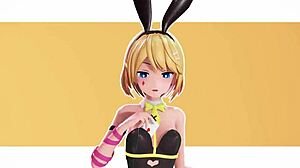 Rabbit hole edit with bunny toy in hentai