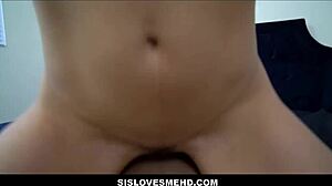 want to see young horny teen stepsister and best friend threesome?