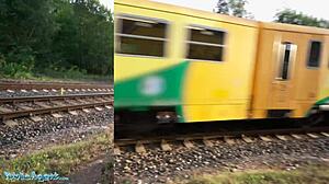 Public agent mia trejsi fucks her pussy with a dildo