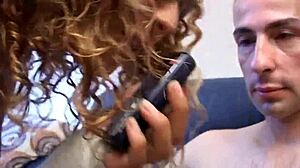 He comes home tired from work and craves oral fun with a hot Italian milf indoors