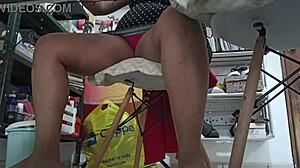 My sister-in-law concentrates on her homework