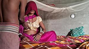 Desi Wife in Pink Sharee Gets Hard Anal Sex Full On