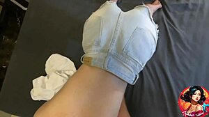 Gorgeous college teen gets facial after POV fuck.