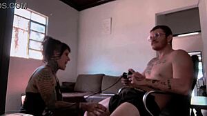 Behind Scenes Sucking Carmona Playing Video Game