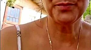 Blonde MILF Masturbates to Intense Orgasm with Natural Tits.