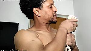 Sexy black guy fucks in hotel