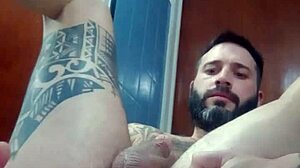 Is Her Tattooed Ass Getting Fucked With Toys In The Kitchen? Or Just A Dildo Tease?