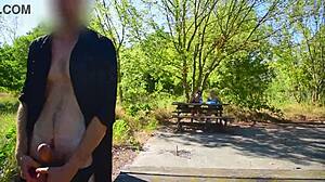 Public Picnic With Amateurs In Shorts Outdoors