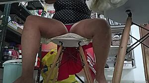 My sister-in-law concentrates on her homework