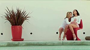 Big Tit Tatted Lesbian Melissa Jacobs Fucks Blonde Samantha Ryan