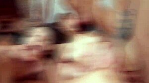 Kitty Doll and Princess Lili in wet gangbang with cum swapping?