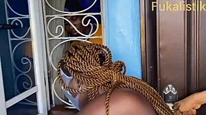 Mature BBW lecturer with saggy boobs gets rough anal from monster black cock during strike.