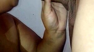 wife gives a delicious blowjob to her husband