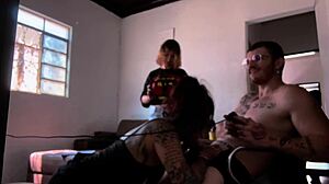 Behind Scenes Sucking Carmona Playing Video Game