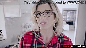 Stepson's forbidden lust for his MILF mother's pussy
