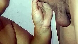 wife gives a delicious blowjob to her husband