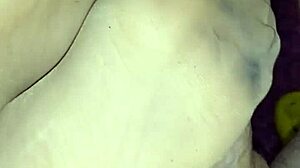 homemade footjob in sheer nylons gets dirty