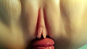 Hey, look at her white tender pussy taking double penetration with toys!