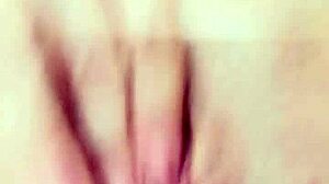 Enjoying a solo session with double penetration elements