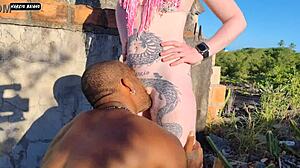 Slut Takes Big Black Cock in Raw Anal and Pussy Action