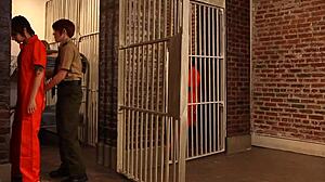 Hard prison sex with redhead lesbians ripping clothes and licking wet