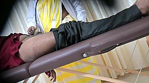 Desi Doctor Sahiya Teases Patient with Slow Sensual Handjob